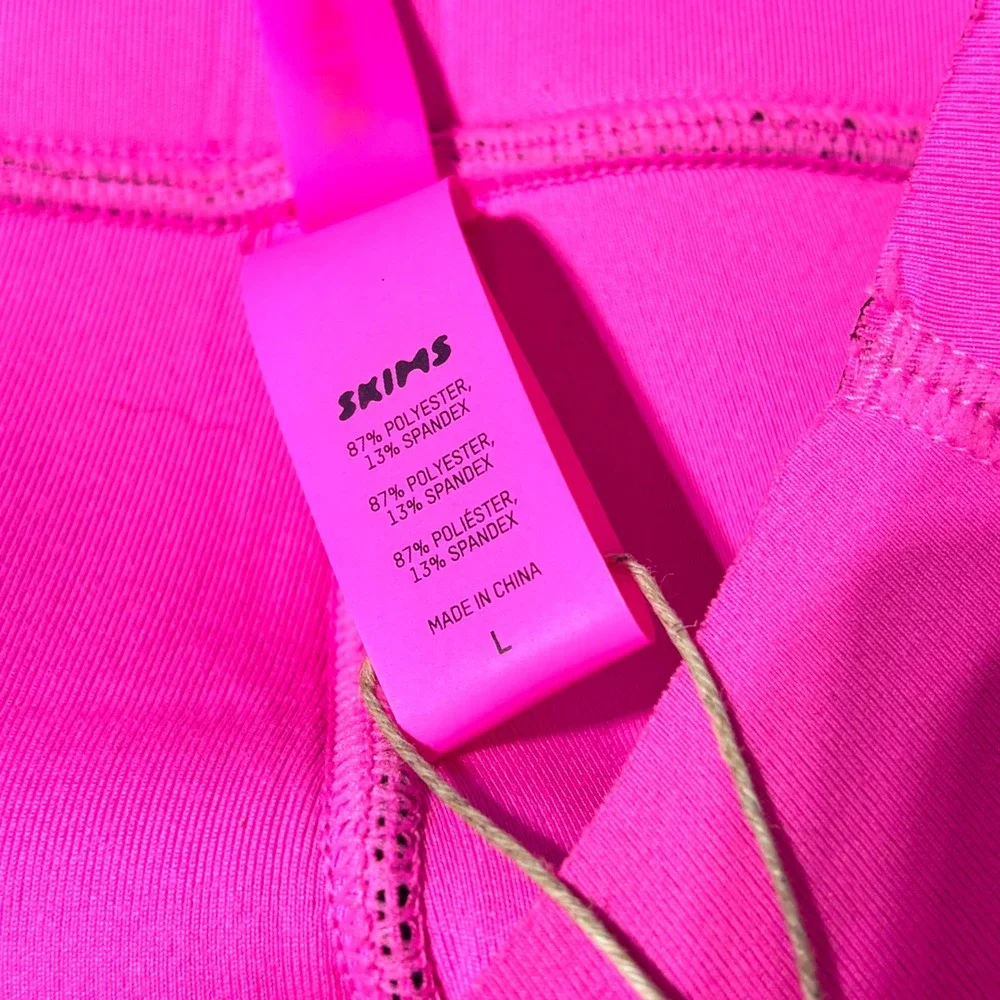 NWT Skims Sport Swim Pants Taffy Pink Neoprene High Rise Scuba Leggings Large